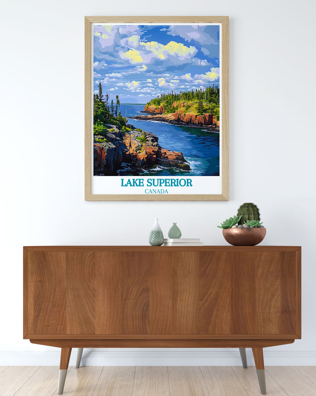 Isle Royale National Parks untouched beauty showcased in a detailed travel poster, inviting viewers to explore its wilderness.