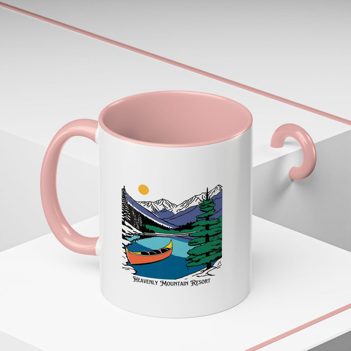 Experience the beauty of Heavenly Mountain Resort with this striking mug. Perfect for your morning coffee or tea, it features vivid artwork of the ski resort's stunning views. Dishwasher safe and microwave safe for everyday convenience.