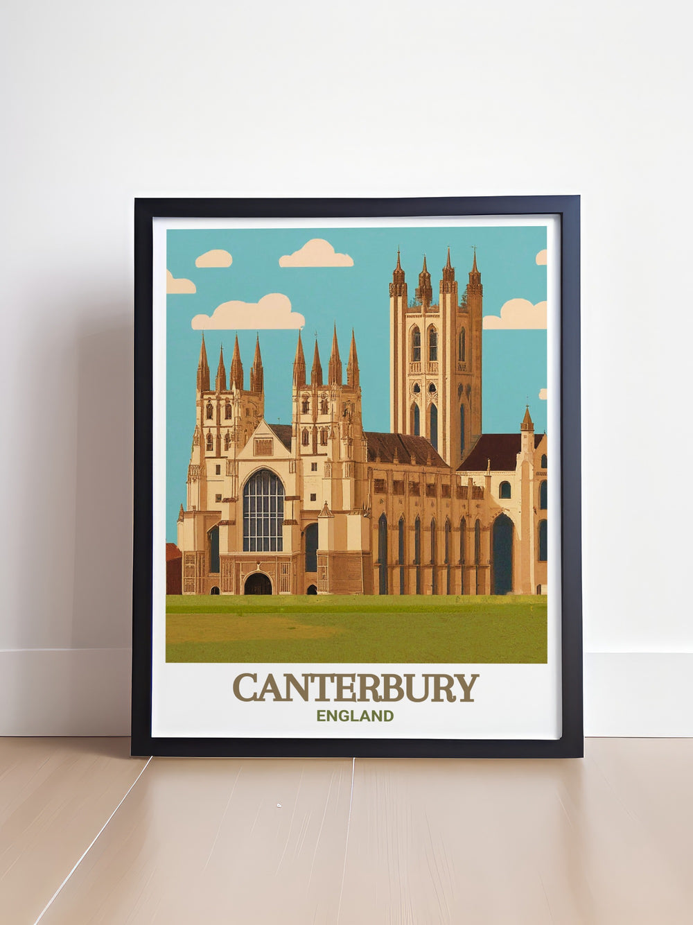 Discover the rich history and architectural beauty of Canterbury Cathedral with this elegant canvas art print, showcasing the cathedrals stunning design and cultural significance. Ideal for enhancing any room with a touch of British sophistication.