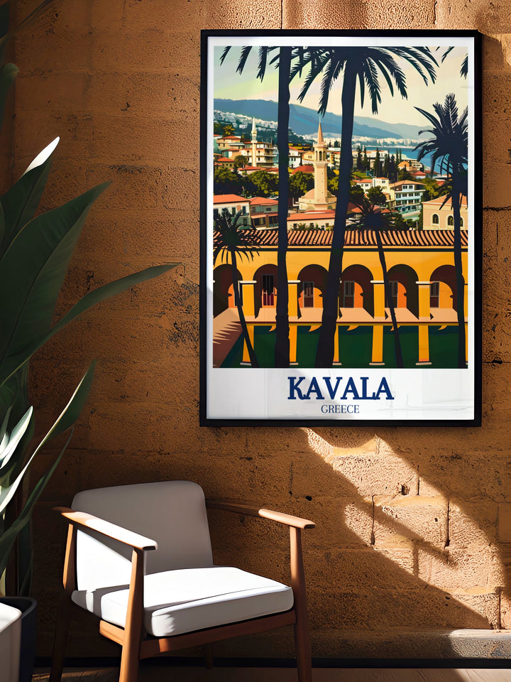 Imaret Canvas Art capturing the architectural brilliance of Imaret in Kavala, Greece, perfect for cultural enthusiasts who want to bring a piece of history into their home.