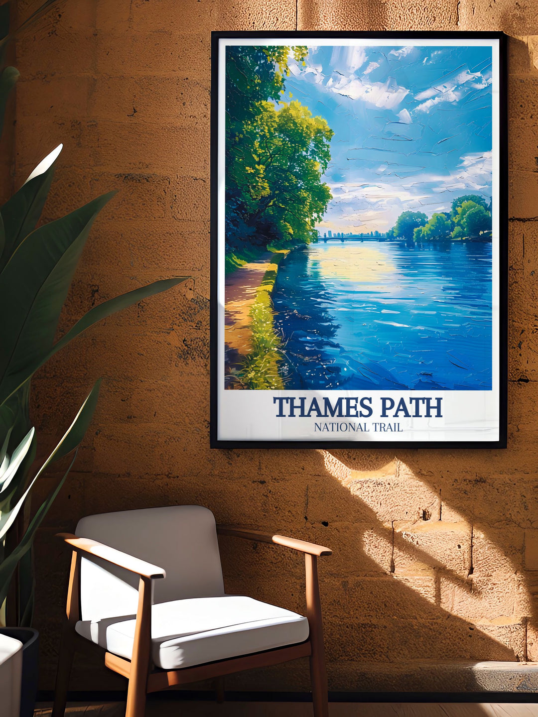 Stunning River Thames artwork capturing the serene beauty of the river as it winds through Richmond London perfect for gifts and enhancing the aesthetic appeal of any room with Londons iconic river