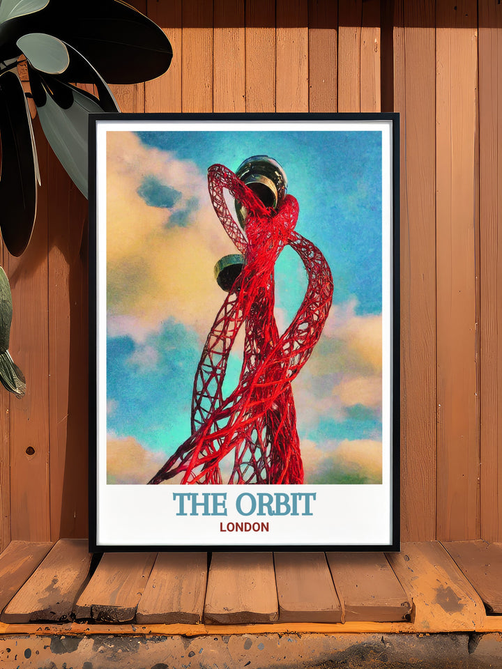 ArcelorMittal Orbit rave art showcasing The Orbit nightclub, renowned for its electrifying atmosphere and techno music. This poster is ideal for fans of Londons nightlife, capturing the essence of unforgettable nights at The Orbit.