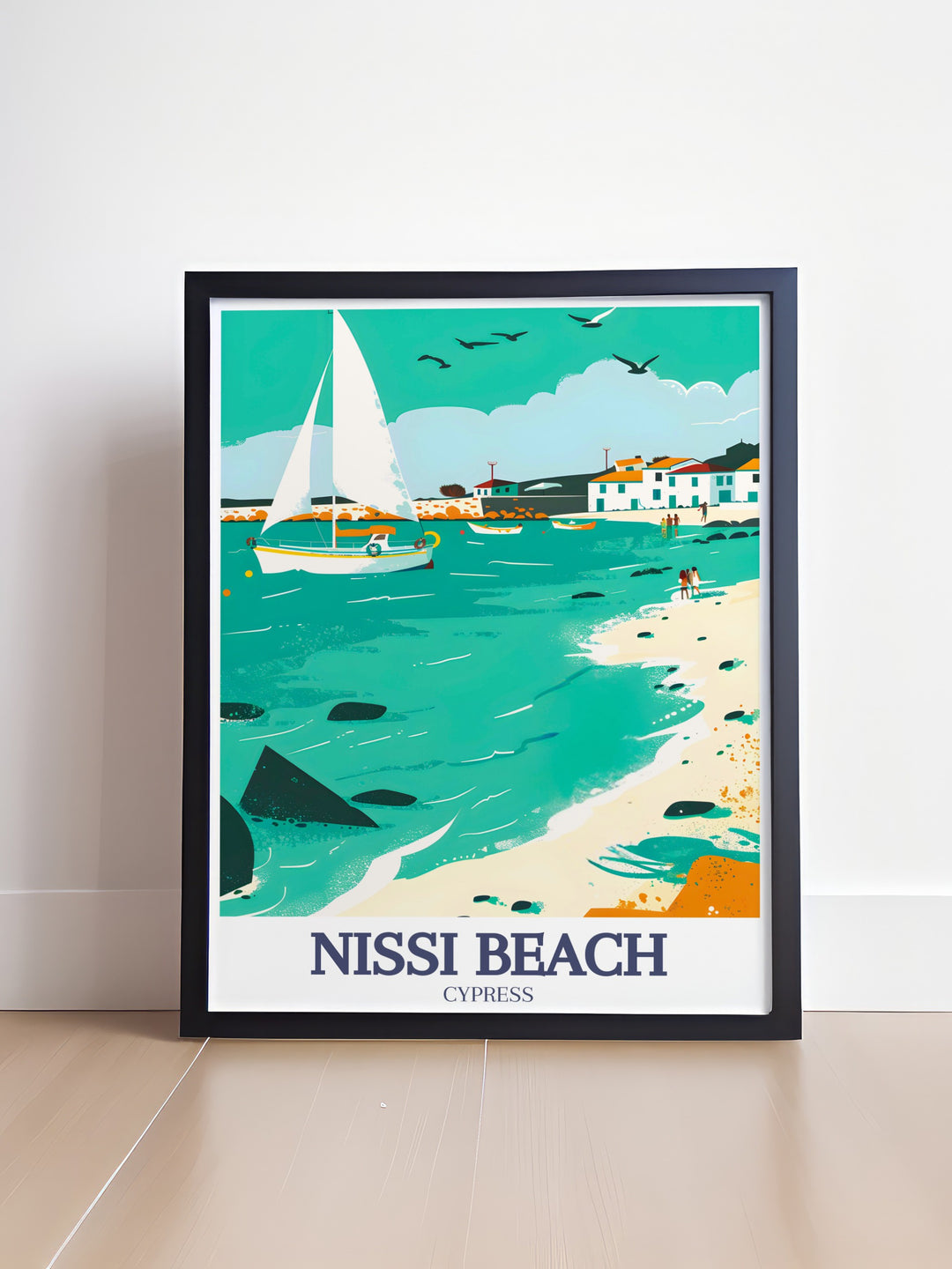 A beautiful art print of Nissi Beach and Ayia Napa Harbor, perfect for those who cherish Cyprus and its coastal beauty. This canvas art offers a stunning representation of the Mediterranean, ideal for any home looking for a travel inspired decor piece or as a thoughtful gift.