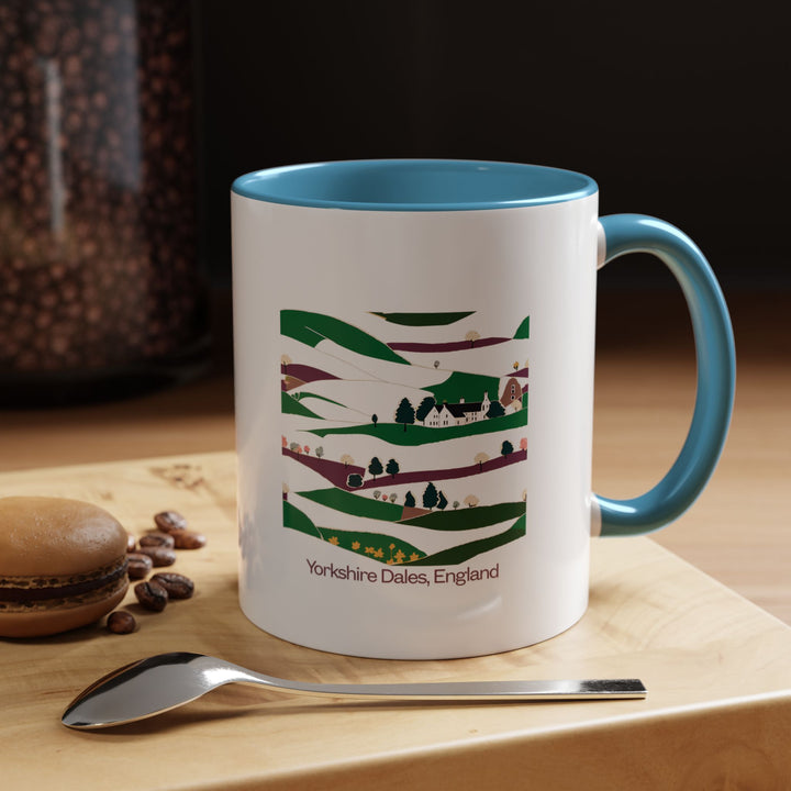 Experience the allure of Yorkshire Dales with this elegantly designed England mug. Ideal for coffee and tea lovers, showcasing artwork inspired by Yorkshire Dales historic landmarks. Dishwasher and microwave safe, this mug is a thoughtful gift or keepsake for travelers and culture enthusiasts.