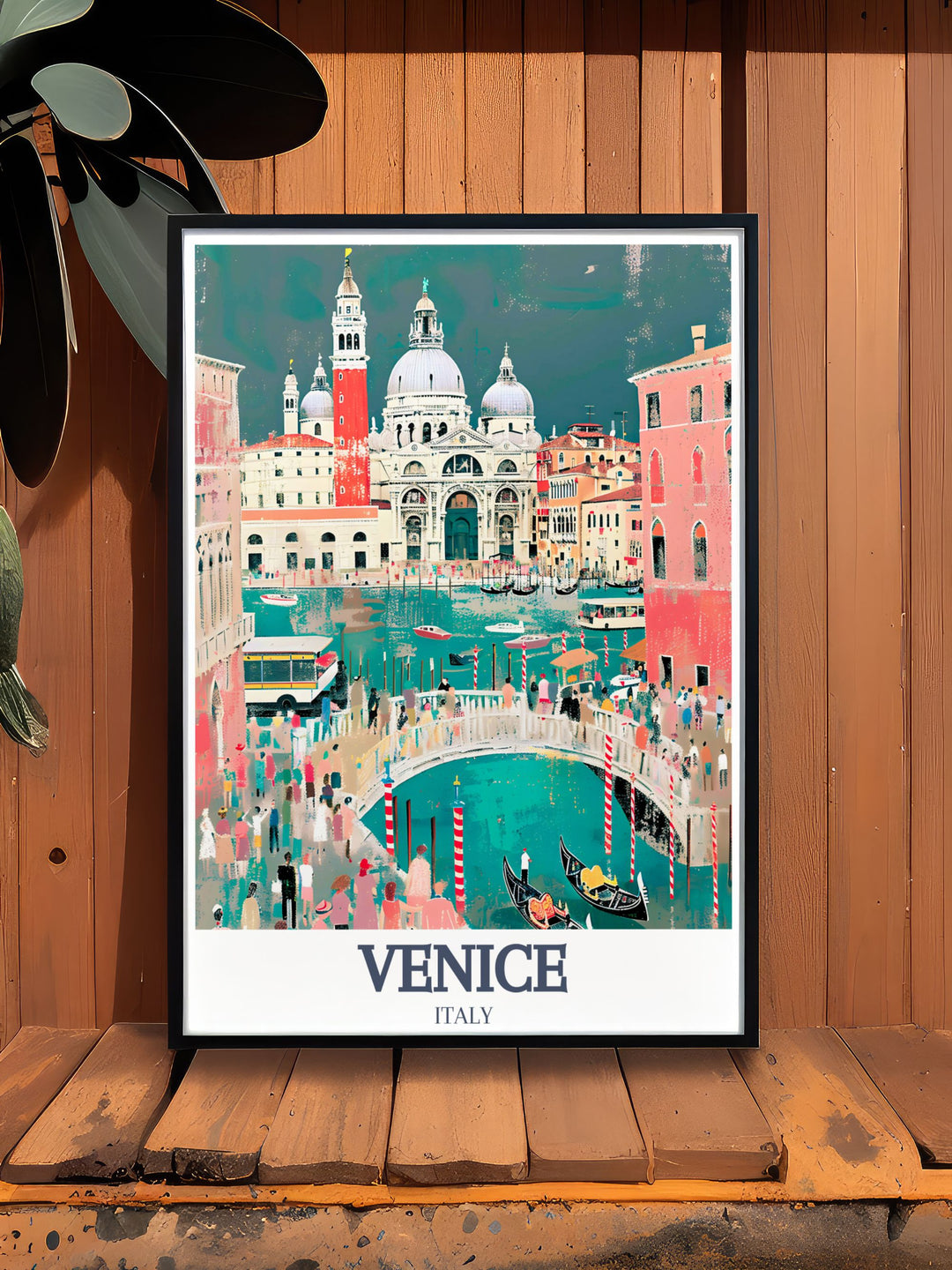 A canvas art print of Venices famous Rialto Bridge, perfectly capturing its architectural beauty and the surrounding waterways. This piece is a stunning reminder of Venices charm and elegance, making it a wonderful addition to your home.