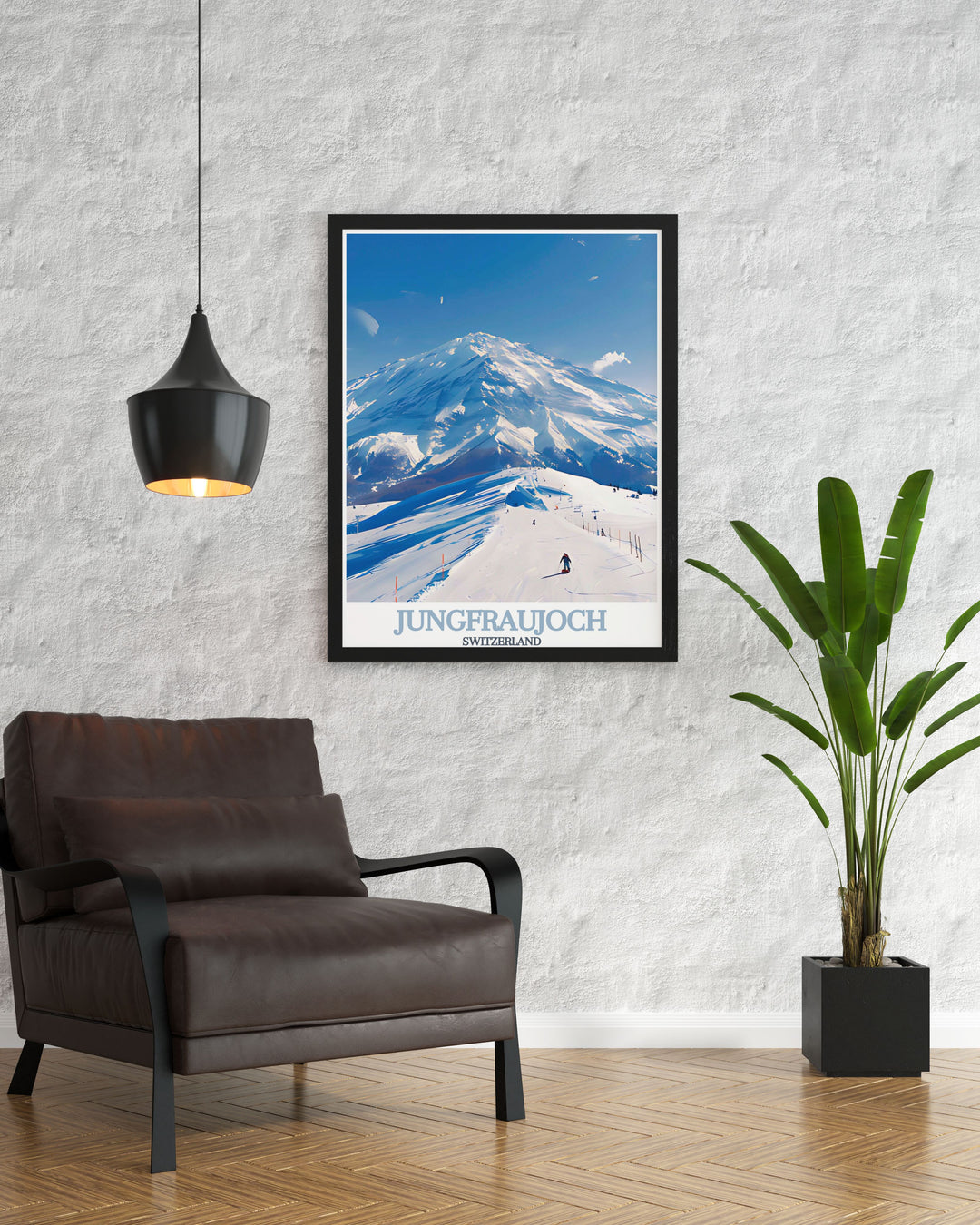 Capturing the stunning views from Jungfraujoch, this detailed print highlights the beauty of the Bernese Alps and the thrilling journey through the mountains, perfect for inspiring wanderlust.