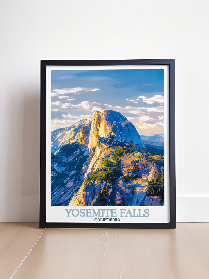 Stunning Half Dome modern print depicting the iconic rock formation and its majestic surroundings in vibrant colors