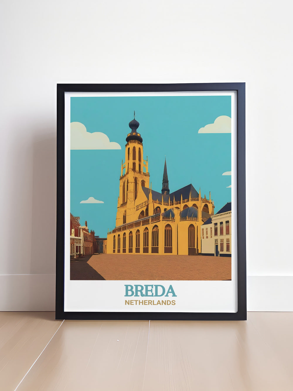 Beautiful Grote Kerk wall art capturing the elegance of Dutch heritage ideal for adding a touch of sophistication to any living room or office space