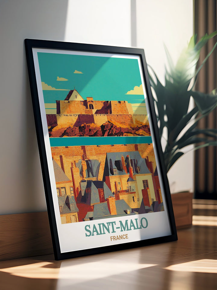 Perfect for art enthusiasts our Saint Malo Intra Muros prints highlight the scenic beauty and unique architecture of this French icon ideal for elegant home decor