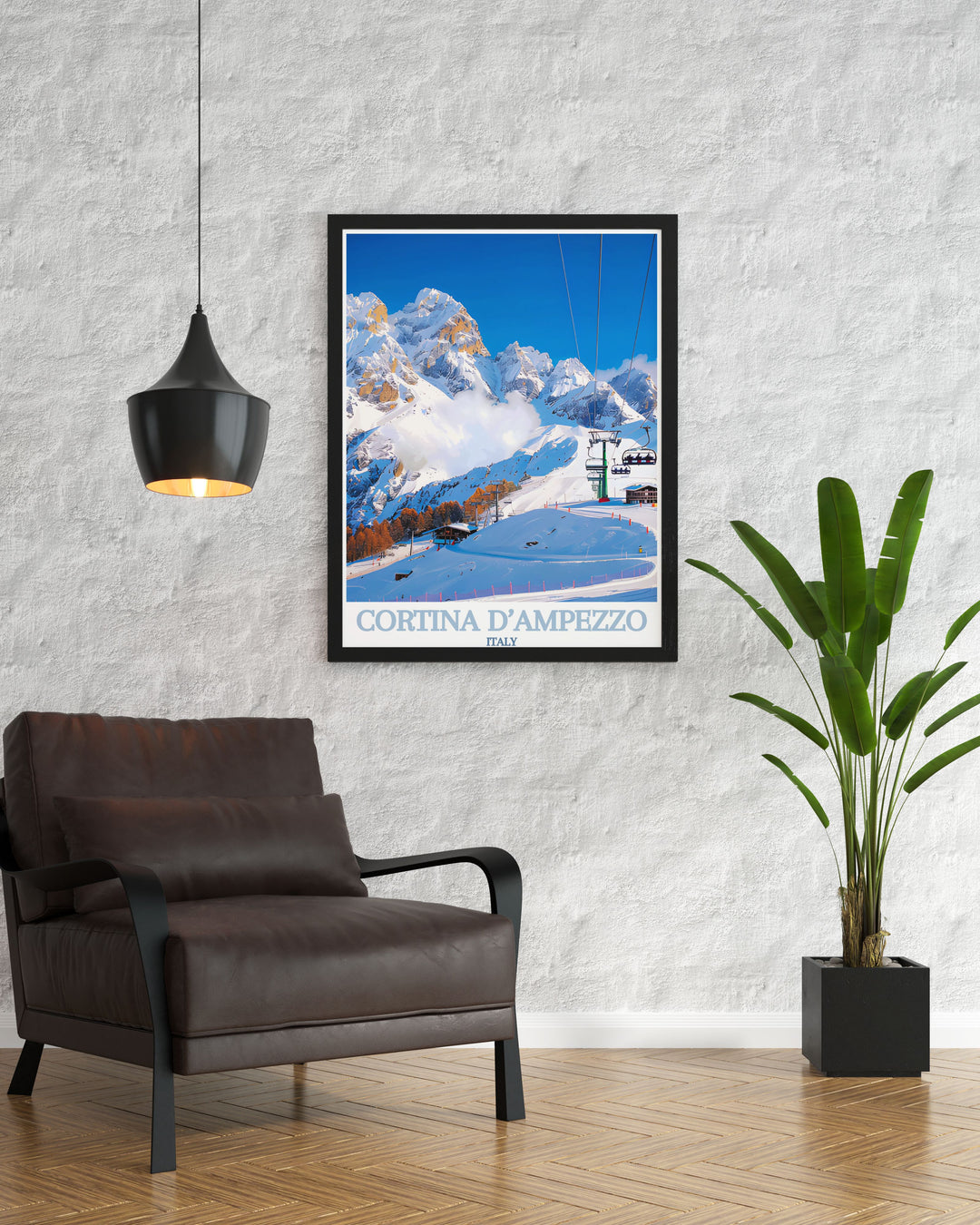 Experience the adventure of Cortina dAmpezzo with our travel posters. Ideal for outdoor enthusiasts and travel lovers, these prints feature the diverse activities available in the region, from skiing to hiking, making them a great addition to your home decor.