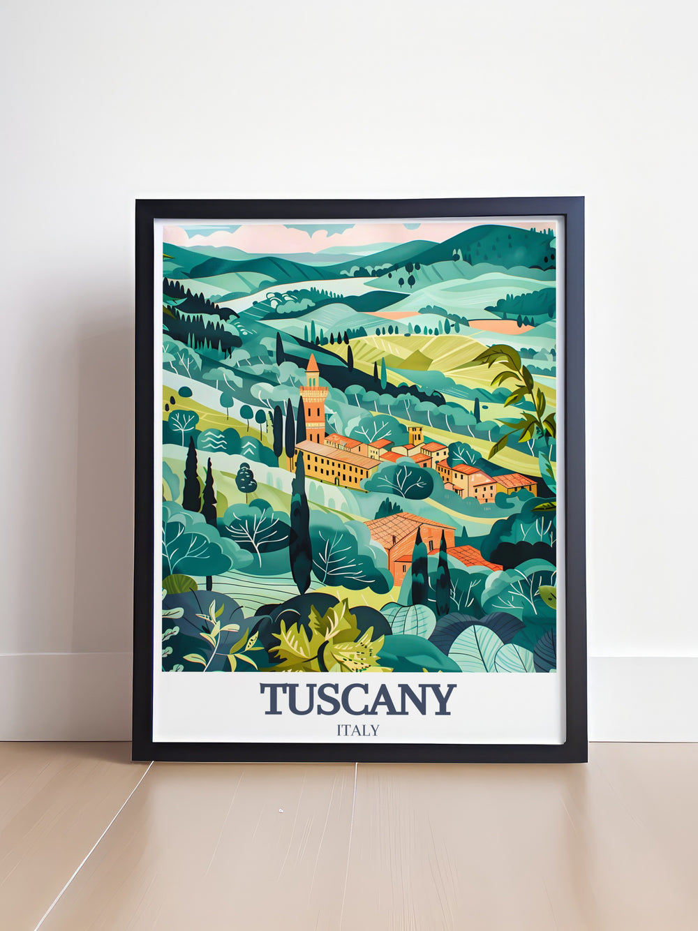 Bring a piece of Italy into your home with this Tuscany art print, showcasing the beauty of Val dOrcia and the architectural splendor of Pienza. A great gift for lovers of travel and fine art.