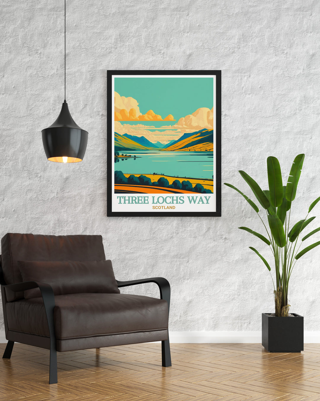 Our Loch Long wall art highlights the stunning vistas of Scotlands Three Lochs Way, with its peaceful waters and majestic hills. Perfect for nature enthusiasts, this travel print brings the great outdoors into any room, celebrating the beauty of Scotlands national parks.