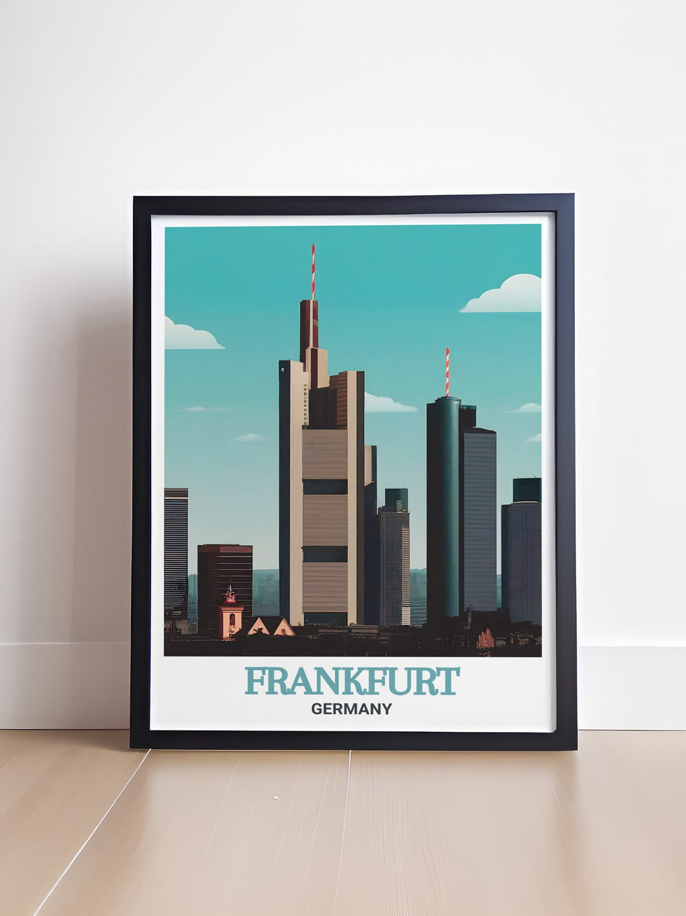 Stunning Frankfurt Print highlighting the Main Tower offering an exquisite touch of Germany Travel Art perfect for any Germany Decor enthusiast