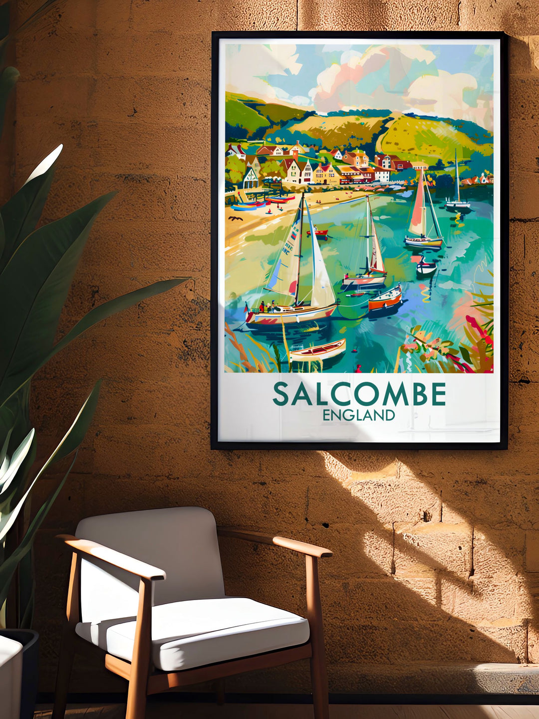 Salcombe Harbor elegant home decor prints offer a sophisticated way to decorate your living room with the beauty of Salcombe Devon