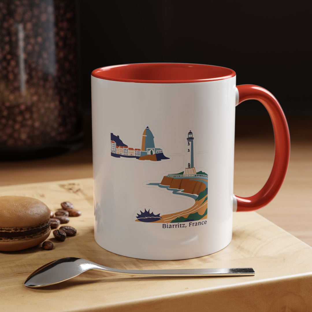 This Biarritz France mug captures the essence of the beautiful coastal town. Featuring artwork of Biarritz’s beaches and landscapes, it’s perfect for enjoying your favorite beverage. Durable and dishwasher safe, it makes a great gift or keepsake.