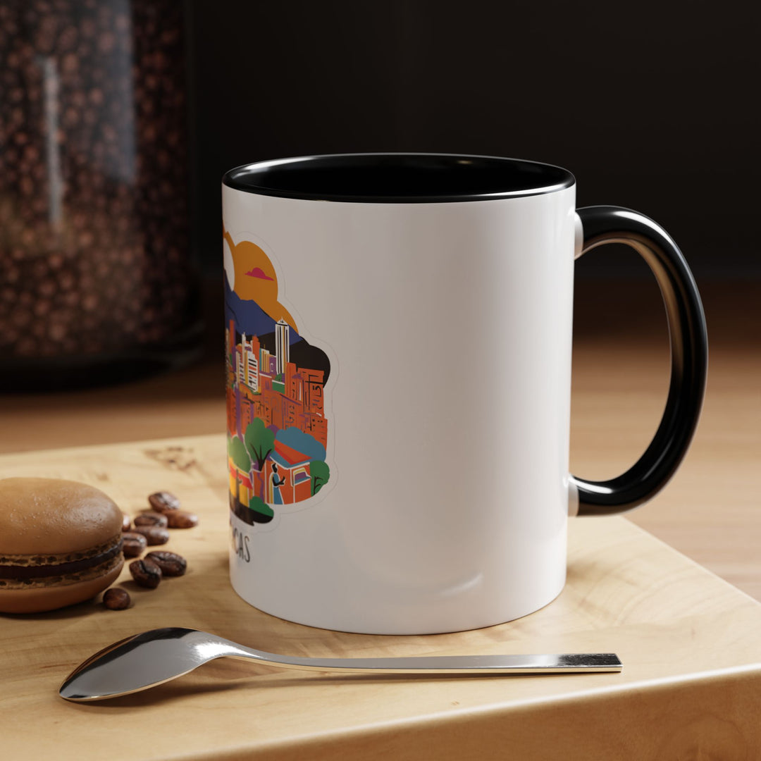 This Caracas mug features stunning designs inspired by the city’s cultural vibrance and iconic landmarks. Made from durable ceramic and dishwasher-safe, it is ideal for coffee or tea lovers. Perfect as a gift or keepsake for travelers and admirers of Caracas.