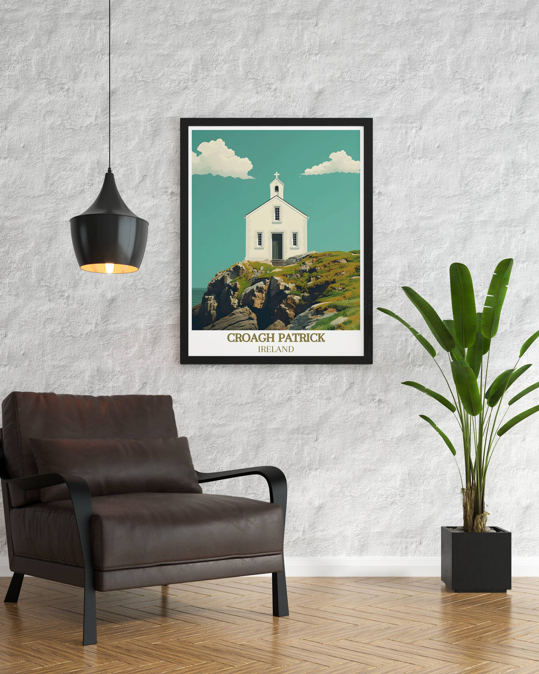 Discover the beauty and history of St Patricks Church with this vibrant travel poster featuring the majestic Croagh Patrick. Perfect for those who love Ireland Catholic themes and the rich cultural heritage of Westport Ireland