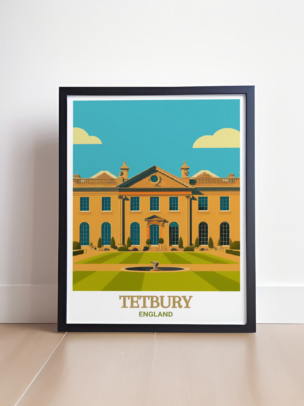 Tetbury travel print capturing the peaceful beauty of this Cotswolds town, from its quaint streets to its historic architecture. A must have for those who admire the timeless charm of English villages.