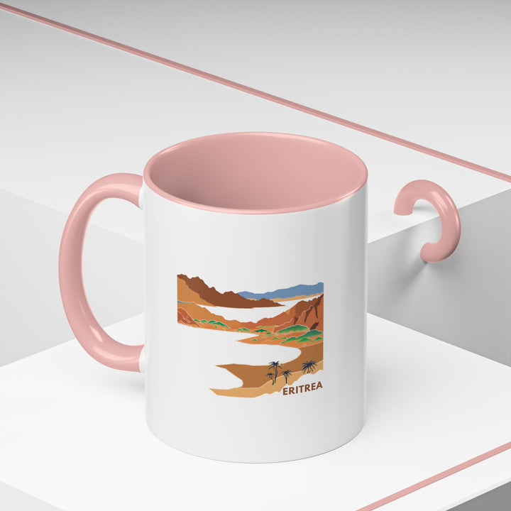 Enjoy the charm of Eritrea every day with this ceramic mug featuring intricate designs inspired by the country. Dishwasher-safe and practical, it is perfect for coffee or tea lovers and makes a wonderful keepsake.