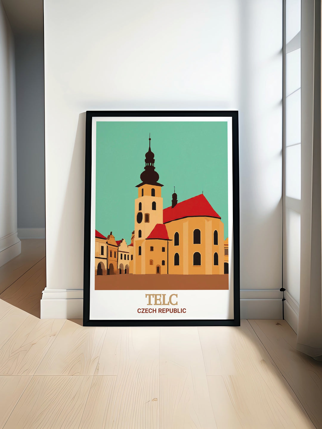 Explore the architectural heritage of Telc with this elegant wall decor featuring St. James Church. The print beautifully captures the essence of this Czech Republic landmark, offering a stylish addition to any home. Perfect for gifting or personal enjoyment, this piece celebrates the beauty and tradition of Telc