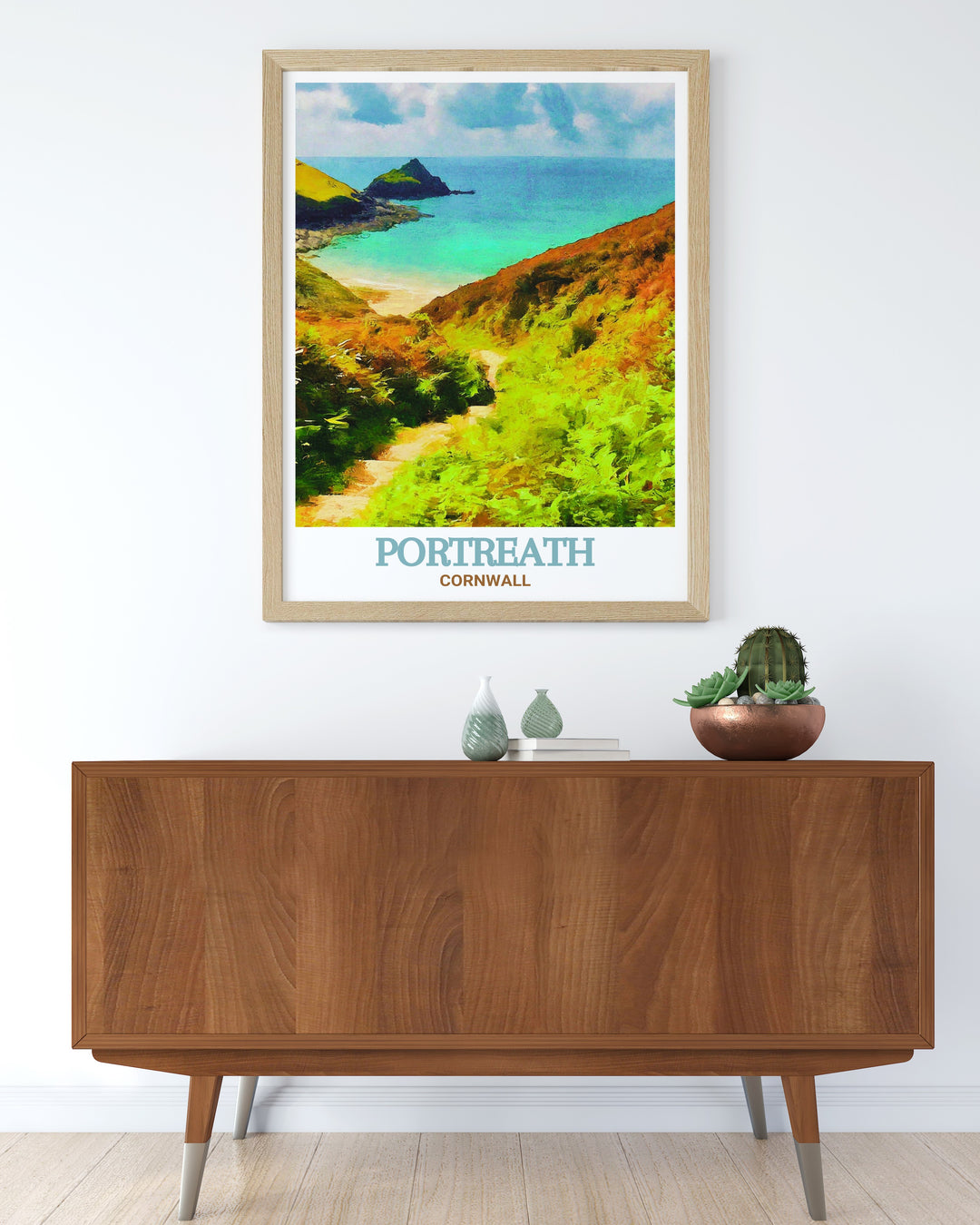 Bassets Cove is known for its dramatic cliffs and pristine waters, making it a favorite spot for nature lovers. This print captures the wild beauty of Bassets Cove, highlighting the stunning landscape that defines this part of Cornwall. Ideal for adding a touch of natural elegance to your living space.