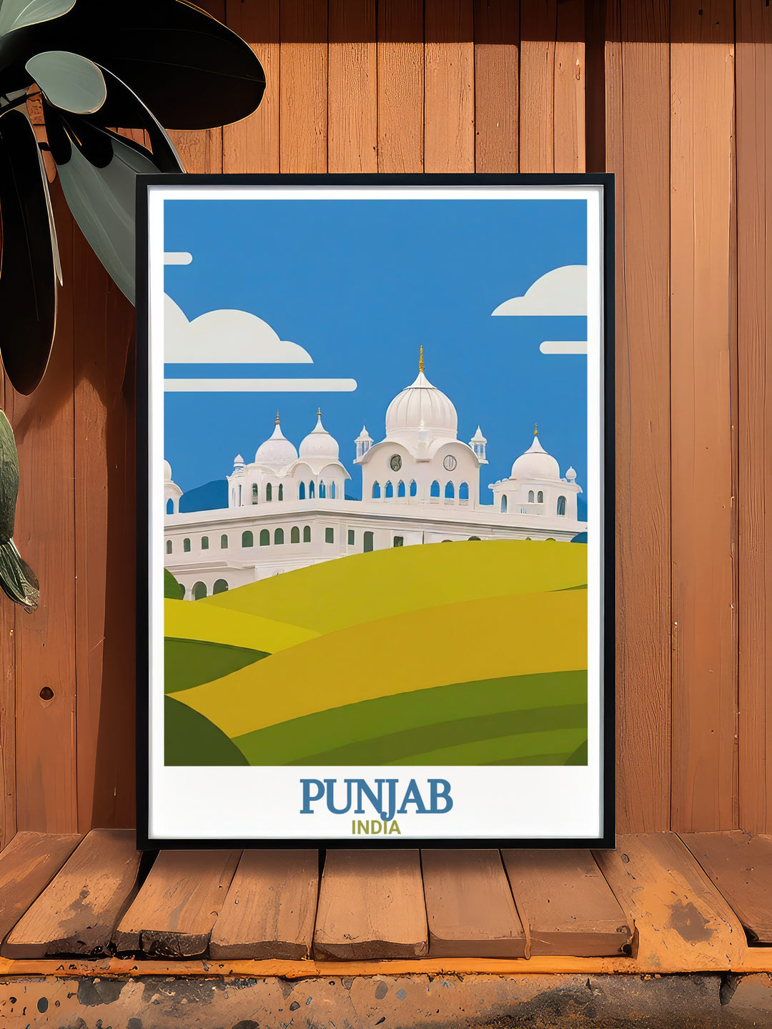 Celebrate the spiritual heart of Punjab with this beautiful artwork of Anandpur Sahib. This art print brings the cultural and historical richness of India into your home.