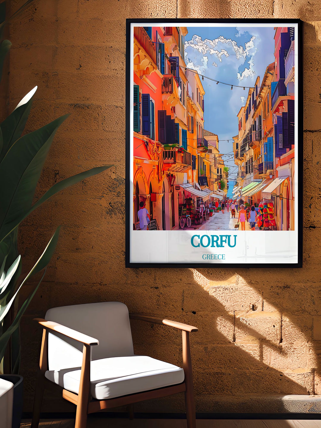 Old Town Corfu artwork ideal for those who love Greek architecture and culture