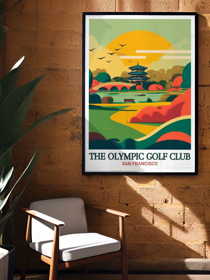 Adorn your walls with the charm of the Olympic Golf Club and Golden Gate Park through this carefully crafted canvas art. The rich colors and fine details make this print a standout piece, perfect for golf enthusiasts and lovers of scenic landscapes alike