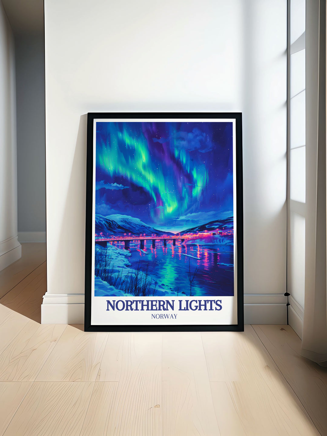 Experience the Arctics majesty with this stunning Svalbard Poster featuring vibrant colors and intricate details perfect for adding a touch of Scandinavian charm to your home decor