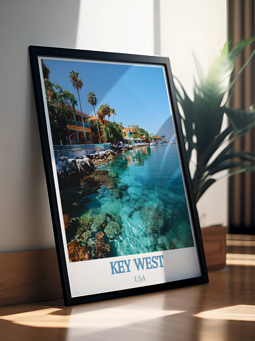 Exquisite Key West Wall Art of the Key West Historic Seaport a must have Florida Art Poster that brings historical charm to any room.