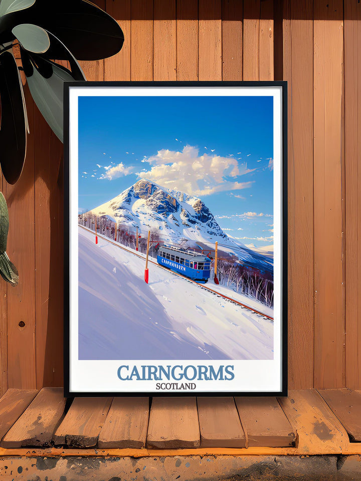 Cairngorm Mountain vintage print capturing the timeless beauty of the Cairngorms perfect for adding a touch of nostalgia and natural splendor to your home decor high quality materials ensure long lasting vibrant colors and detailed artwork for any space.