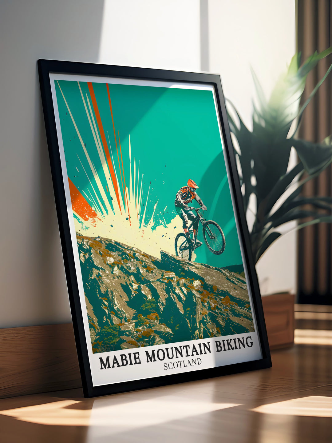 Mabie Forest prints. Showcasing the lush landscapes and scenic beauty of Mabie Forest, these prints bring the natural charm of Scotlands mountain biking trails into your home. Ideal for nature and adventure lovers.