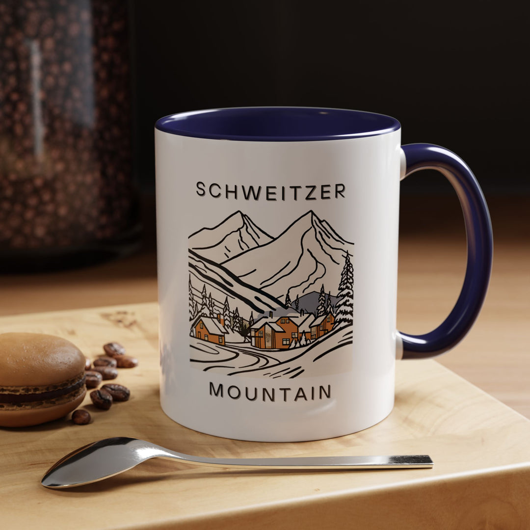 The Schweitzer Mountain Idaho mug displays beautiful art inspired by the Idaho mountains. Perfect for your favorite hot drinks, it is microwave and dishwasher safe. A great gift for nature lovers, capturing the essence of Schweitzer Mountain.