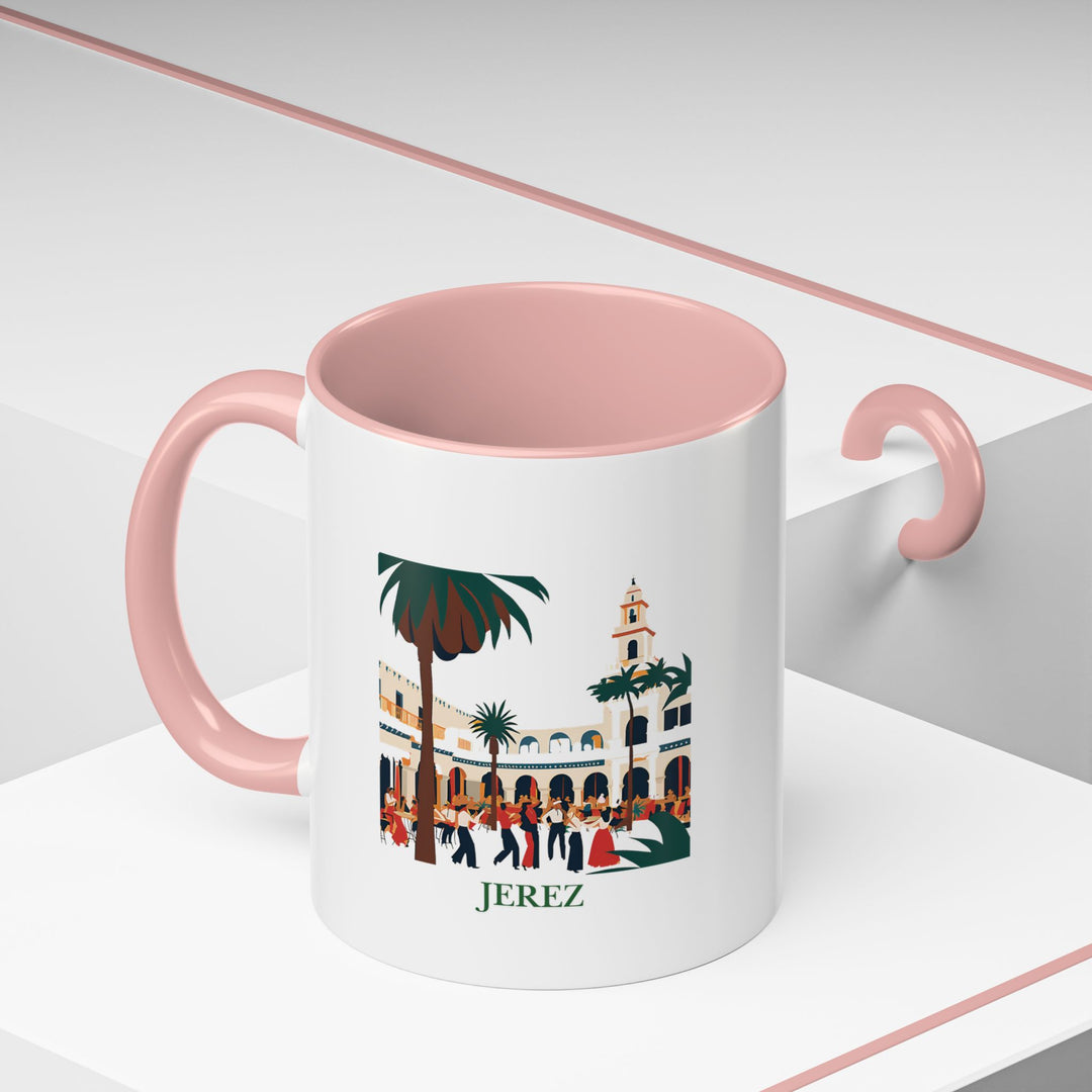 Enjoy the beauty of Jerez every day with this ceramic mug featuring stunning designs inspired by the city’s culture. Dishwasher-safe and practical, it is perfect for coffee or tea lovers and makes a meaningful gift.