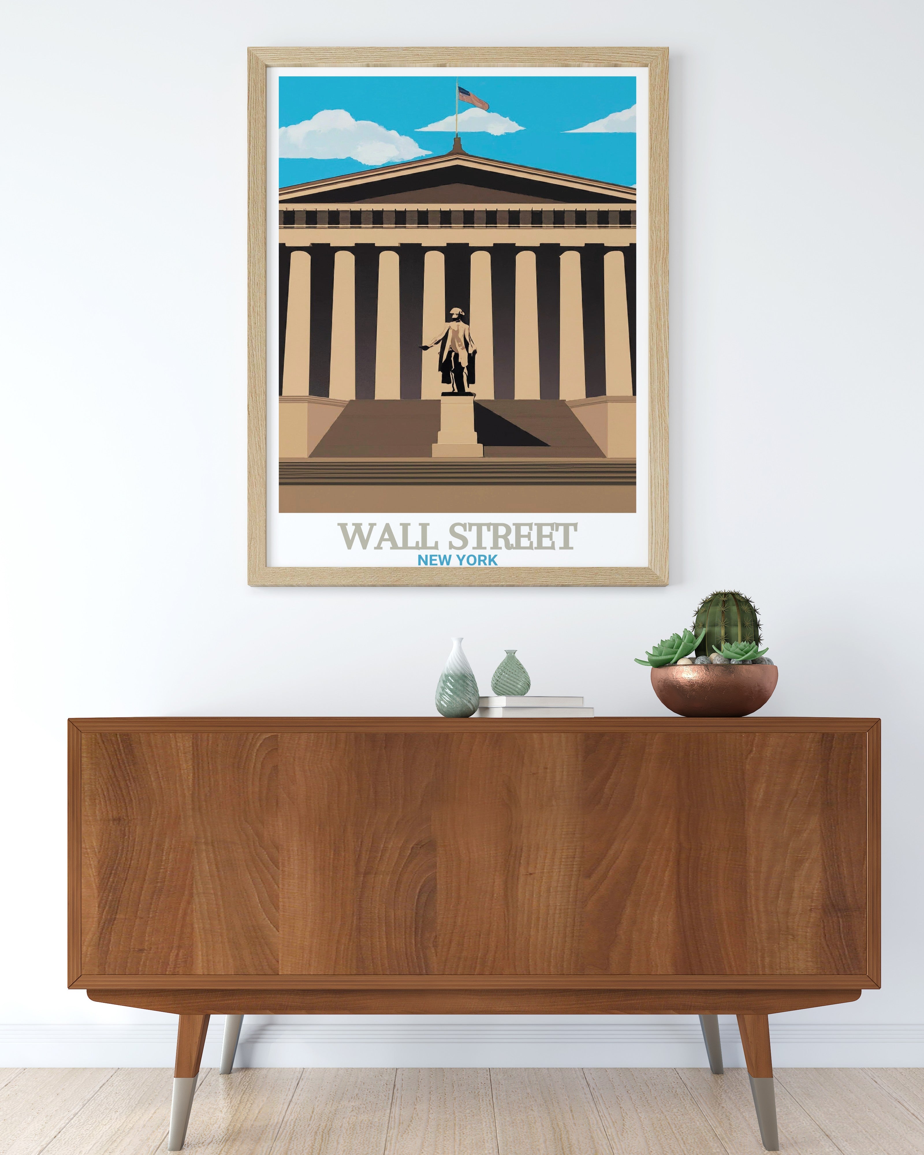 NYC poster art print in a home interior