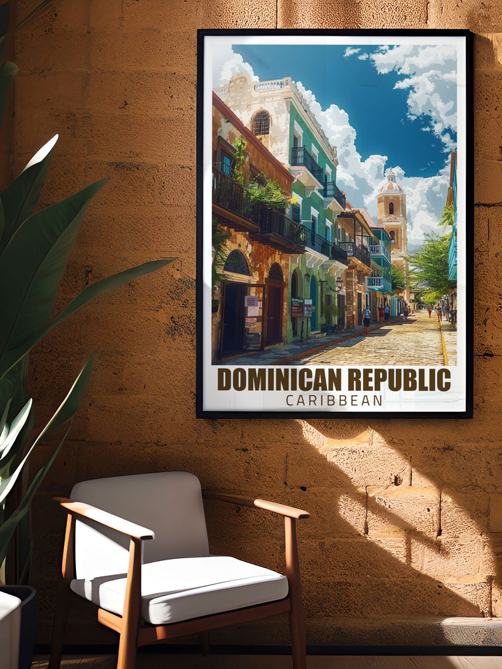 Personalized gift featuring the Colonial District of Santo Domingo great for birthdays anniversaries and special occasions for lovers of history and travel