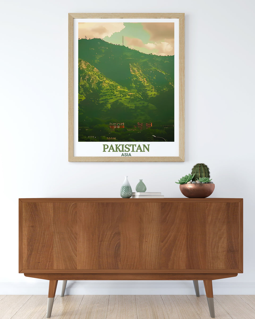 Stunning Lahore Art Print highlighting the intricate details of Lahore City Map along with the peaceful landscapes of Margalla Hills making it a perfect addition to your wall art collection