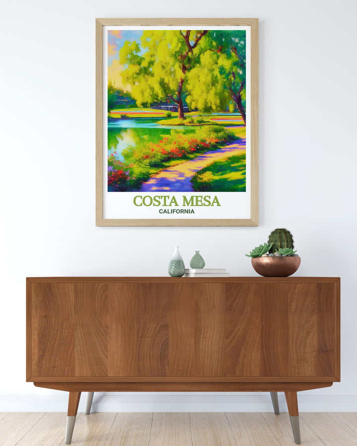 This Costa Mesa city map print highlights the skyline and key landmarks, including TeWinkle Park, offering a beautiful blend of urban energy and outdoor beauty. Ideal for fans of Californias city art, this print is a must have for any collection.