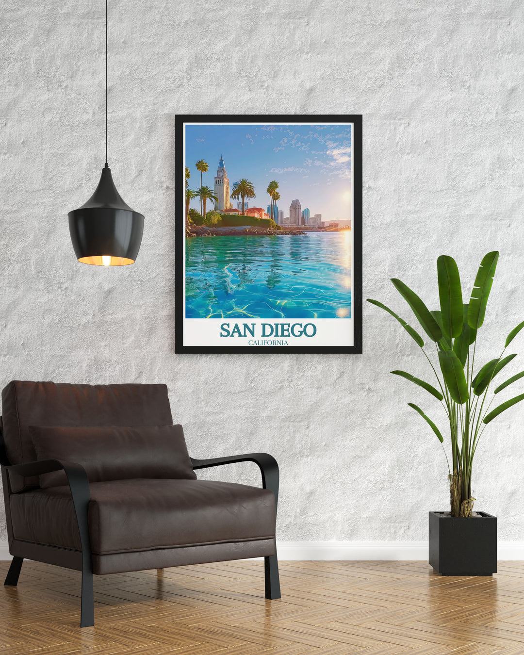 Unique San Diego beach artwork perfect for California decor enthusiasts. This beautiful print showcases the iconic views of the beach, making it an excellent gift for anyone who loves the charm and beauty of San Diego. Add coastal elegance to any room.