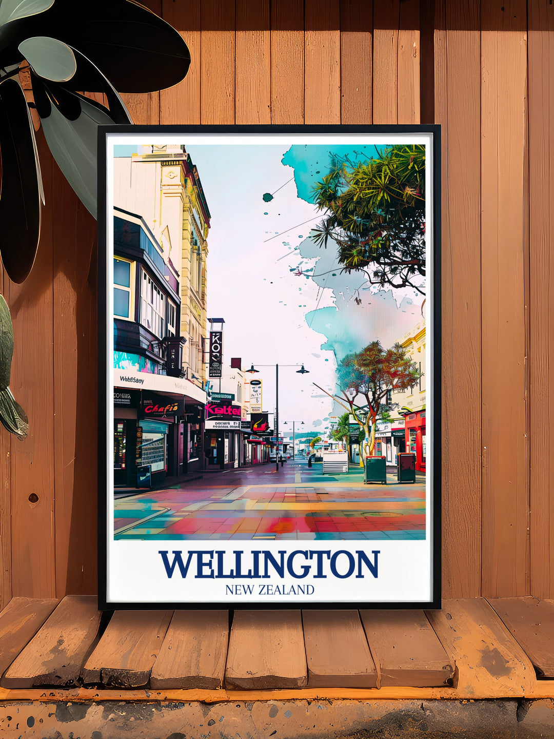 Cuba Street canvas art captures the creativity and cultural richness of Wellingtons iconic district. Ideal for anyone seeking a stylish and artistic representation of New Zealands capital, this artwork adds a dynamic focal point to any home or office.