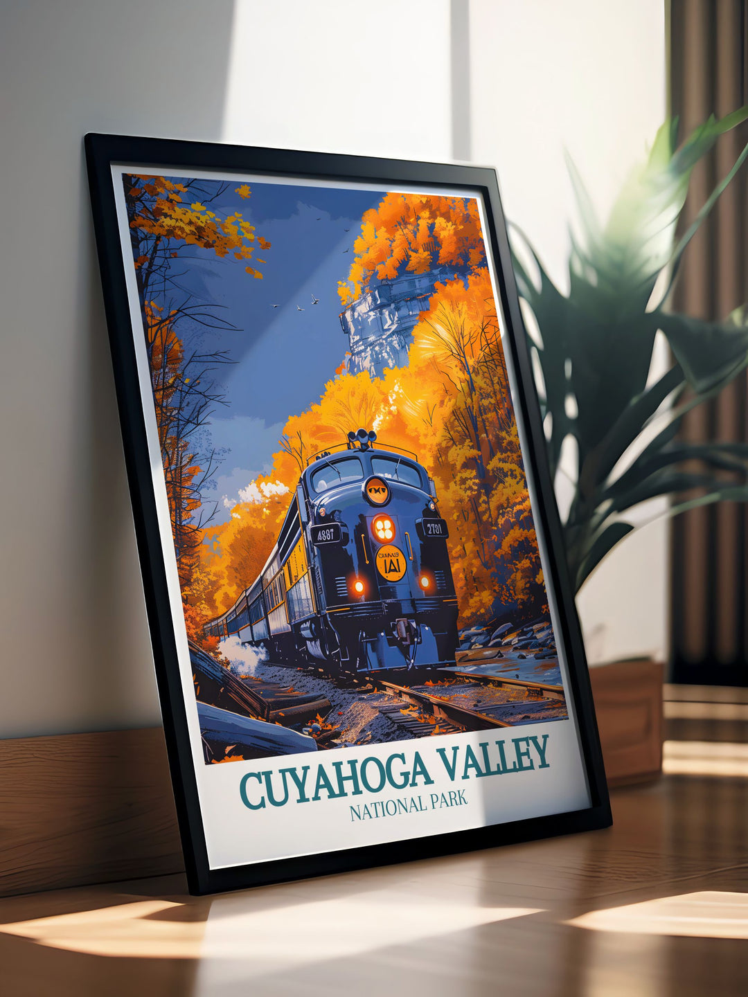 Exquisite framed art of Cuyahoga Valley National Park, showcasing the parks scenic trails and rolling hills. Ideal for bringing a piece of Ohios outdoor beauty into your home decor.