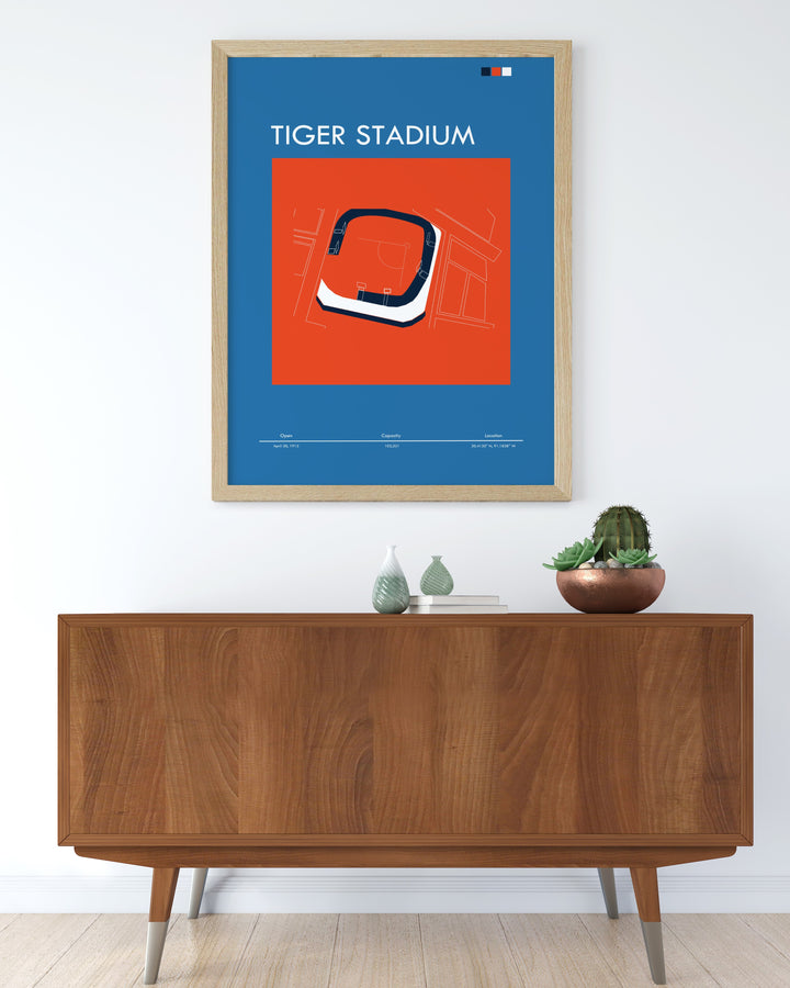 LSU Tigers Poster illustrating the roaring atmosphere of LSU Tiger Stadium in Louisiana perfect for showing your support for LSU Tigers and adding a touch of college football greatness to your decor