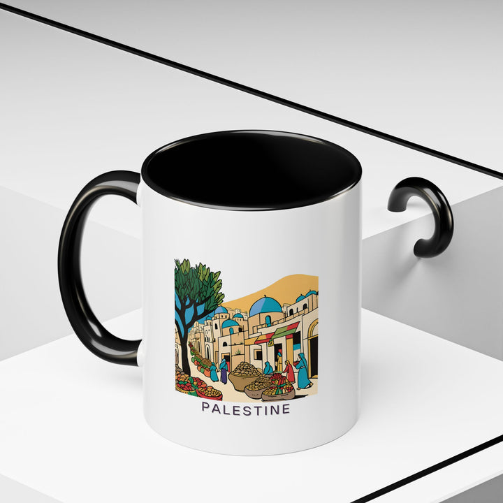 Bring the beauty of Palestine to your daily routine with this stylish ceramic mug. Featuring detailed artwork of Palestine’s scenic vistas and historic architecture, it is durable, dishwasher safe, and microwave friendly, perfect for coffee and tea lovers alike.