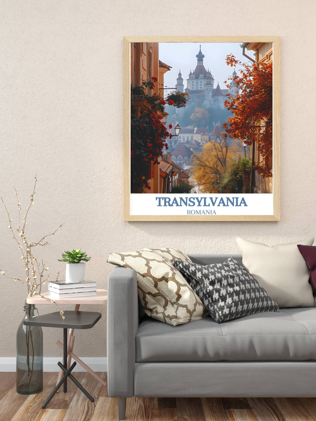Transylvania print highlighting the beauty of Sighișoara Citadel, with its distinctive towers and medieval charm, making it an ideal addition for those who appreciate history and art.