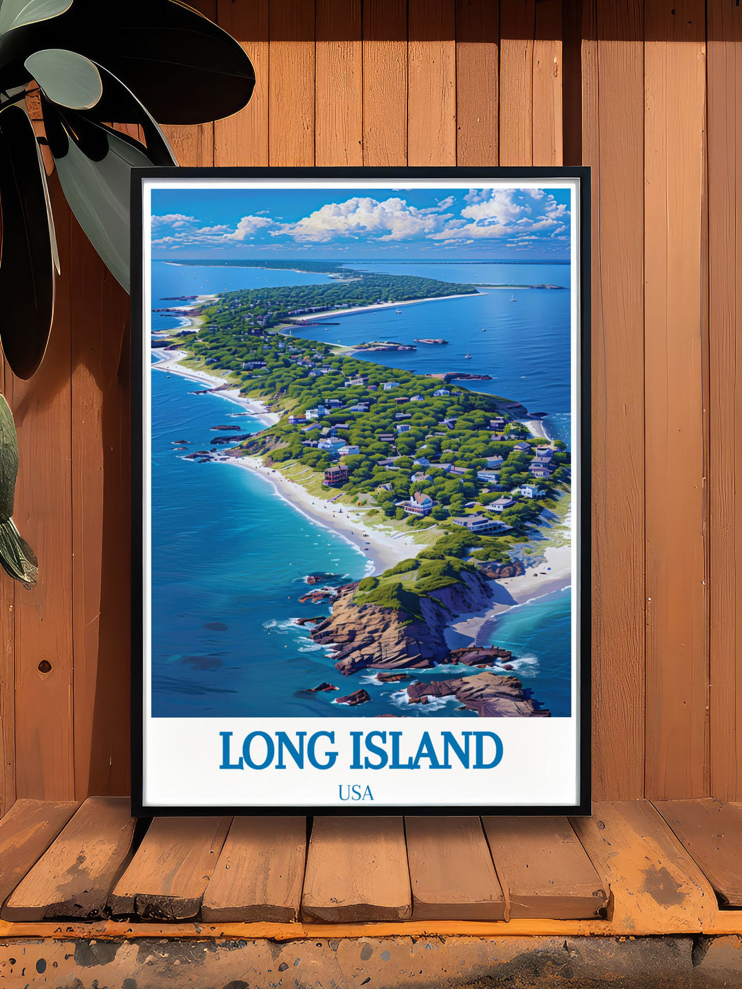 Featuring the expansive beaches and vibrant communities of Long Island, this poster showcases the islands inviting landscapes, perfect for those who cherish coastal living.