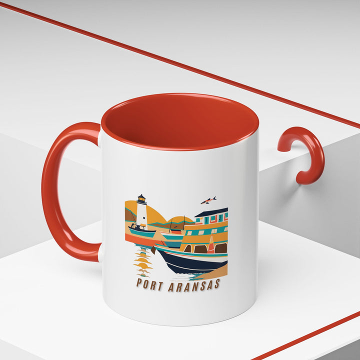 Bring the charm of Port Aransas Texas to your daily routine with this stylish ceramic mug. Featuring detailed artwork of the town’s scenic views and iconic waterfront, it is durable, dishwasher safe, and microwave friendly, perfect for coffee and tea lovers alike.