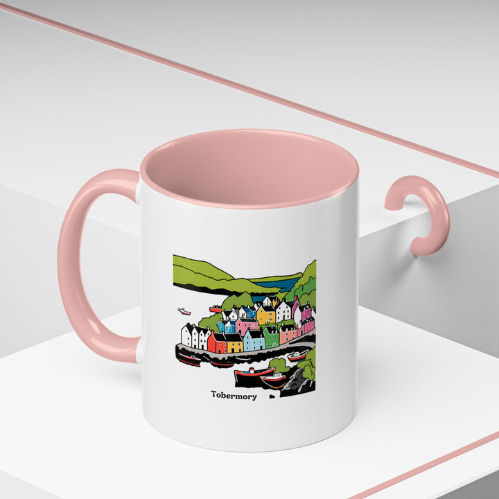 Enjoy the picturesque beauty of Tobermory with every sip from this mug. Designed by MapYourDreams, it is microwave safe and dishwasher safe. This mug combines artistic flair with everyday usability, making it perfect for personal use or as a special gift.