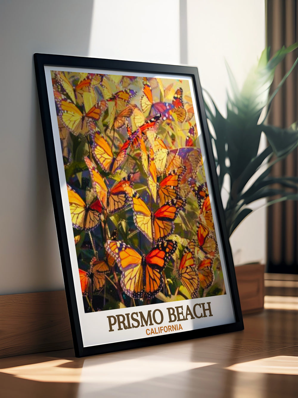 Beautiful Pismo Beach Art in a California Print ideal for adding coastal charm to your living space Monarch Butterfly Grove artwork brings elegance and tranquility to any room