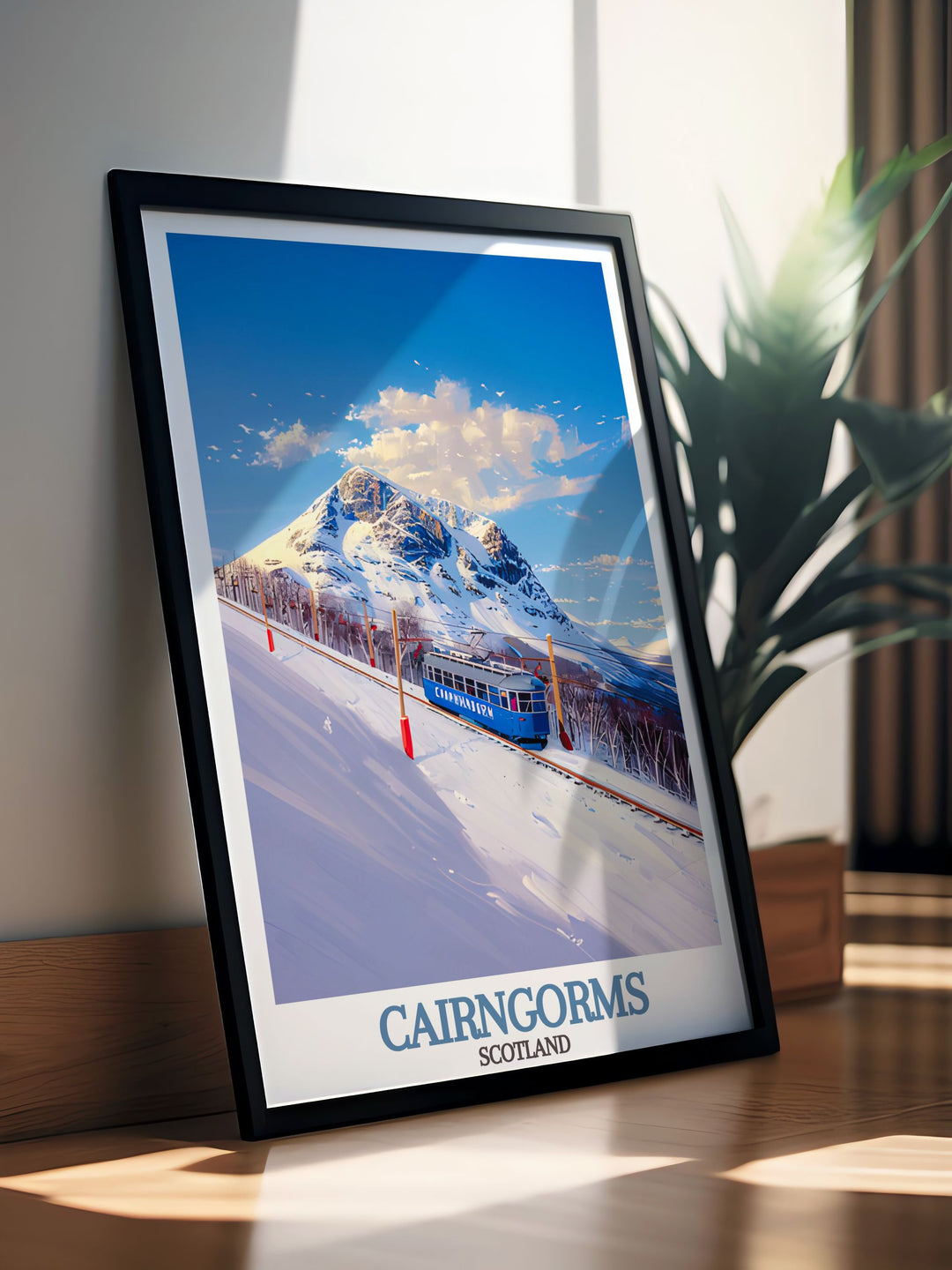 Cairngorm Mountain artwork featuring stunning vistas and rugged landscapes of the Cairngorms in Scotland ideal for enhancing your home or office decor with a touch of natural beauty made with fade resistant inks to ensure long lasting quality and vivid colors.