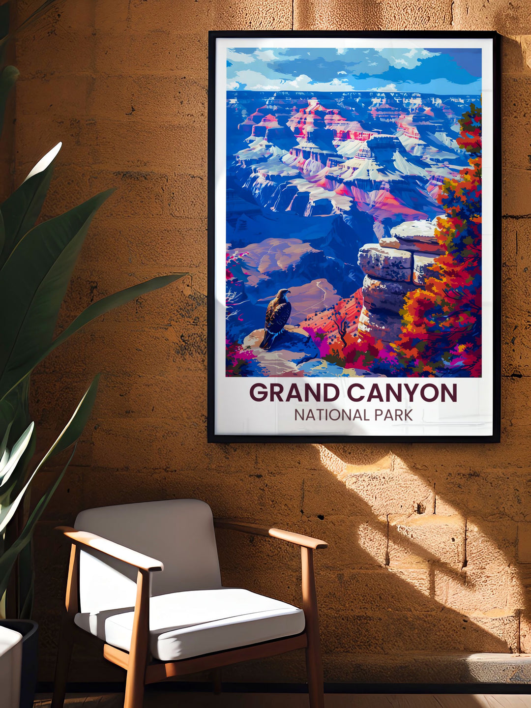 Thru Hiking Gift featuring the scenic beauty of the Grand Canyon South Rim along with Pacific Crest Trail posters and retro travel art for the perfect wall decor